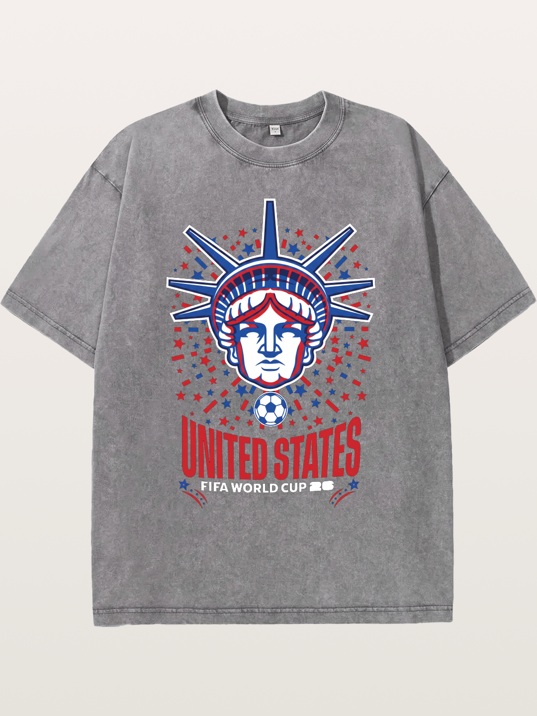 USA WC 2026 Statue of Liberty Badge Washed T-shirt