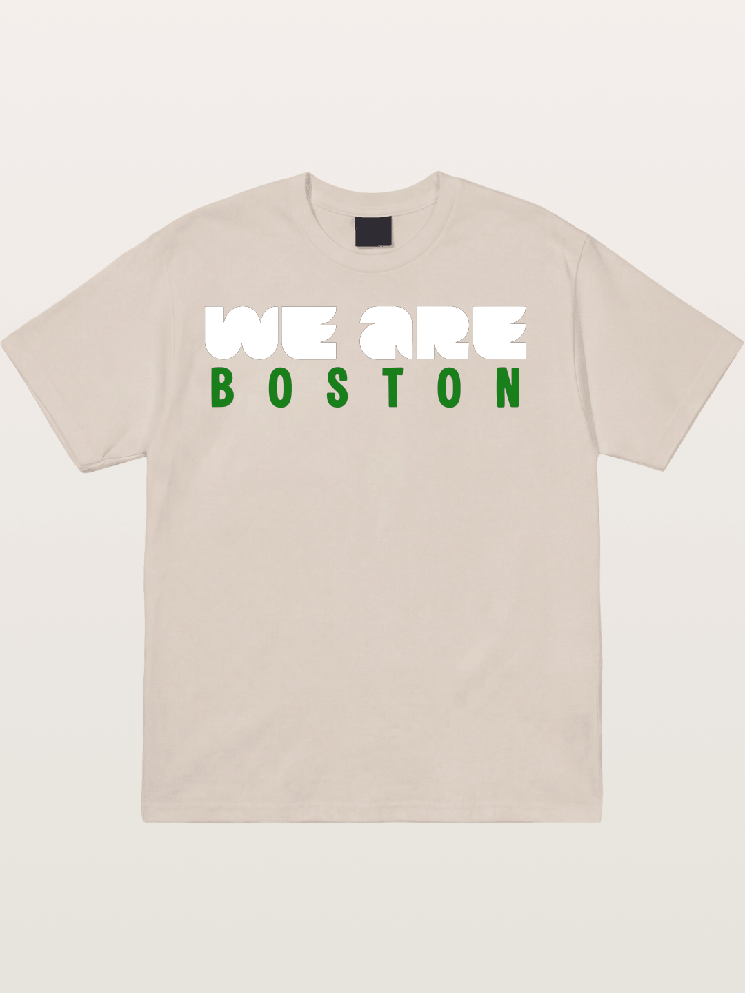 Boston Green Bold Text Cotton T-shirt