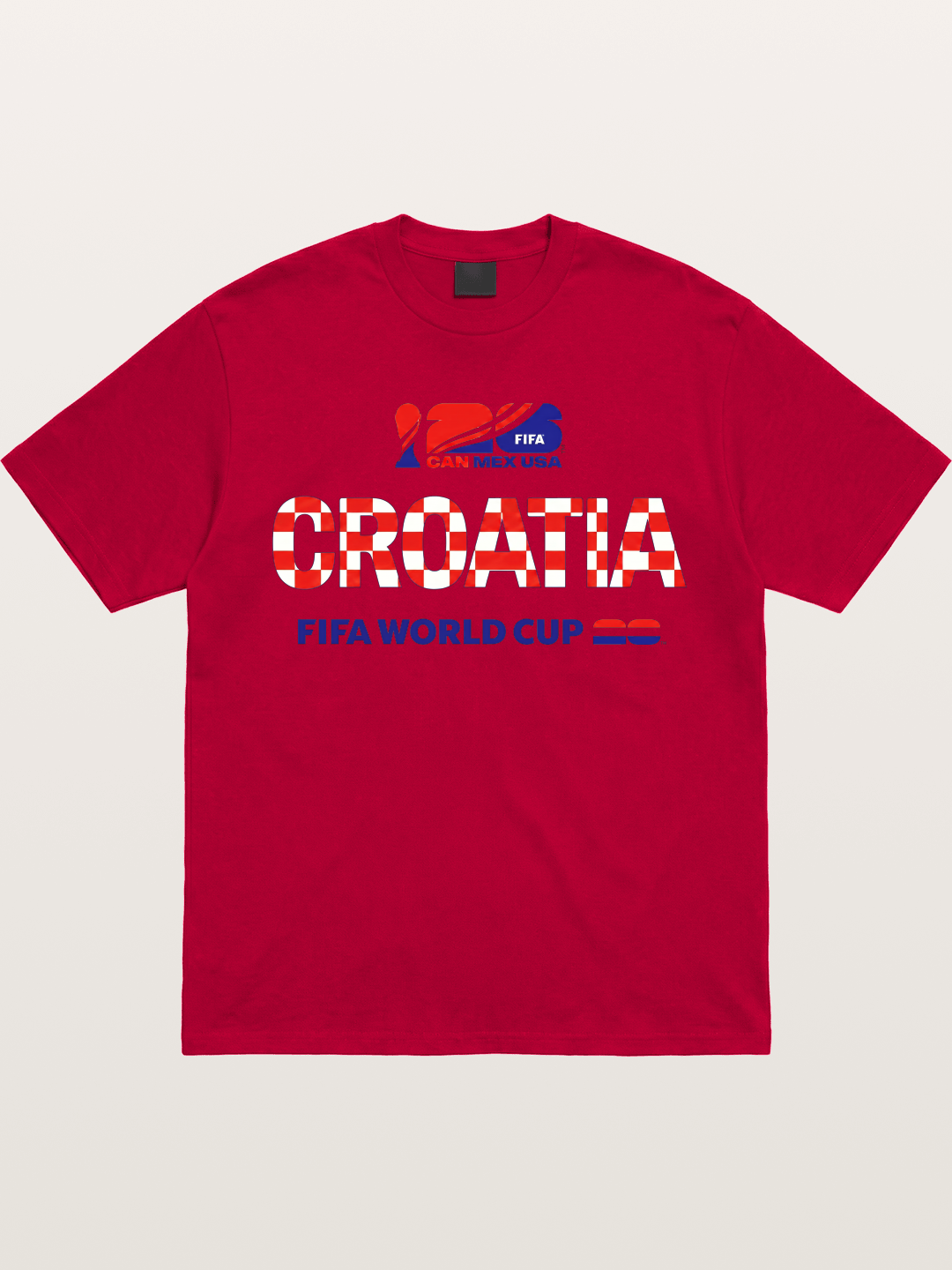 Croatia 2026 World Cup Typo Gildan T-shirt