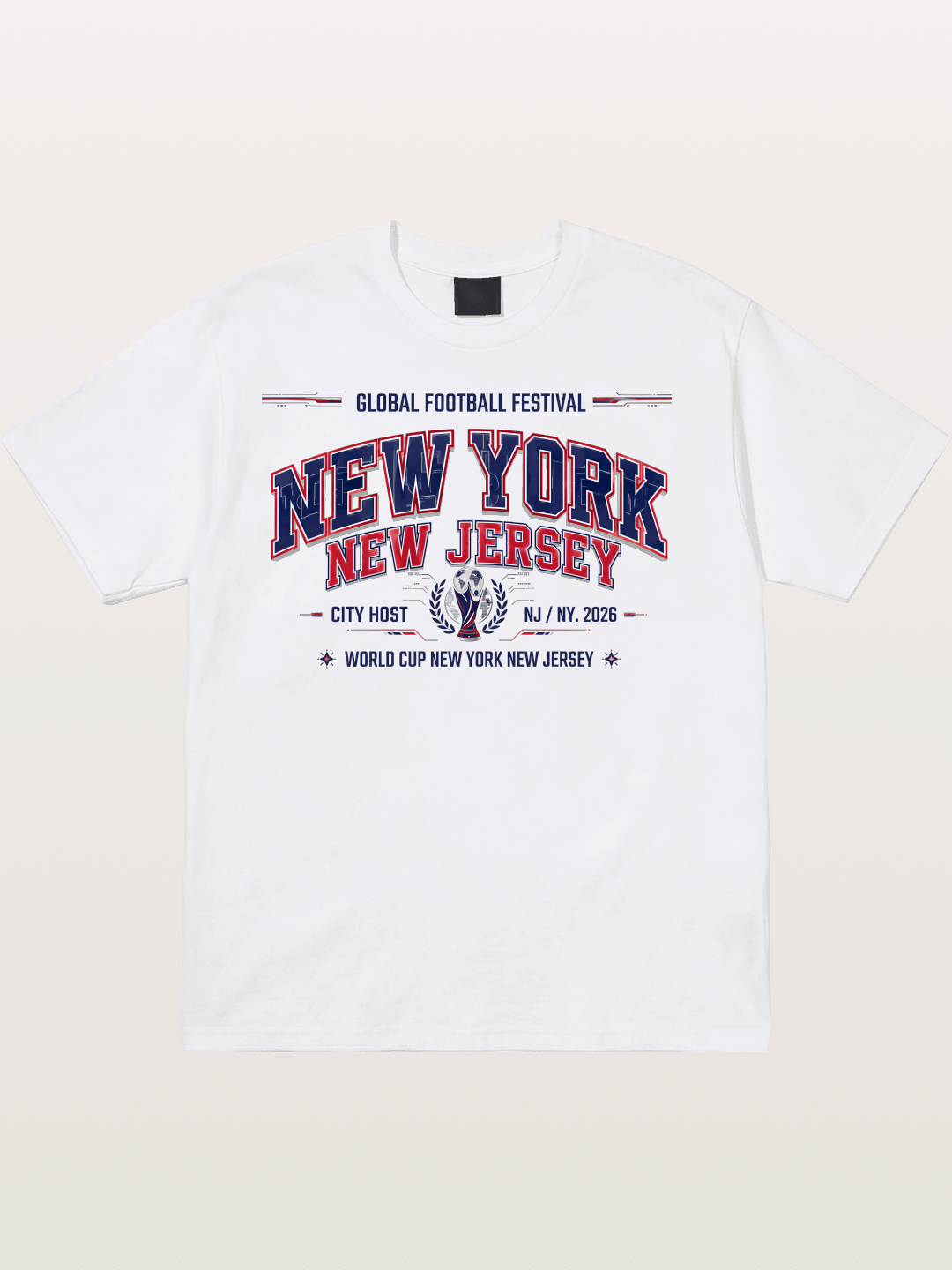 NYC New Jersey 2026 WC Badge Cotton T-shirt