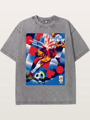Canada WC 2026 Soccer Player Abstract Washed T-shirt