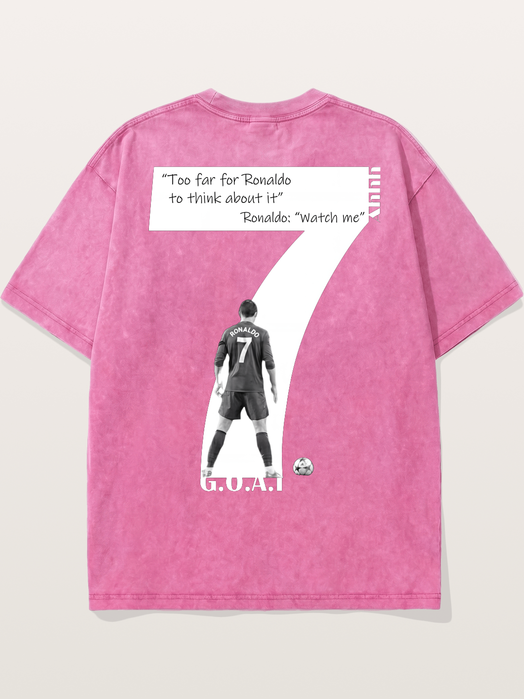 Ronaldo #7 Watch Me Quote Washed T-shirt