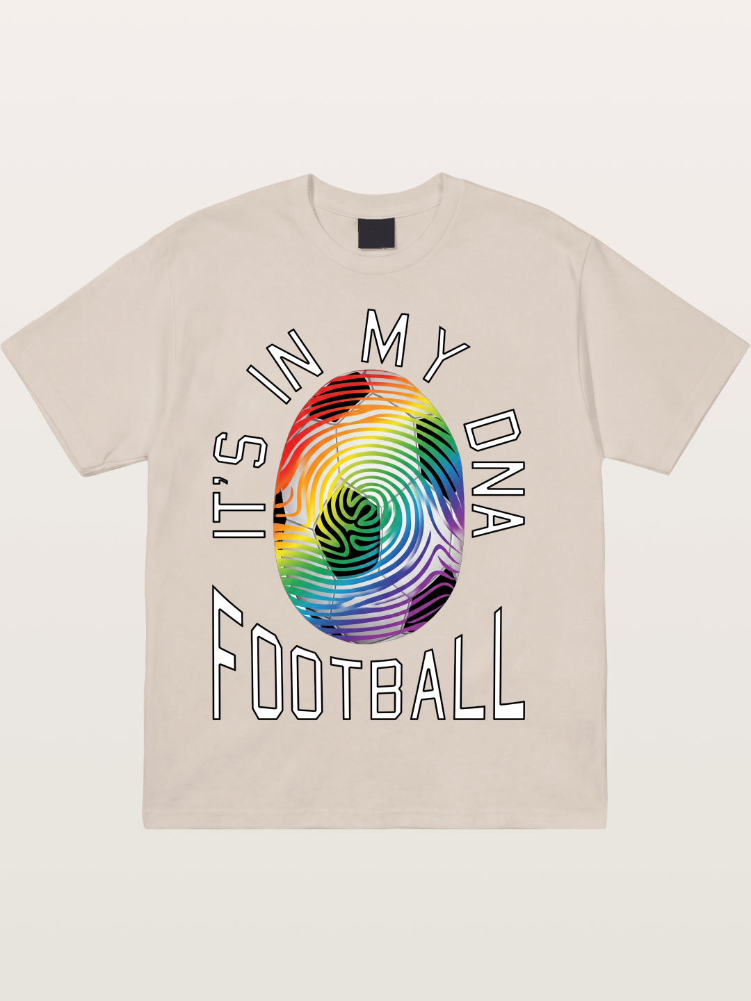 Football DNA Rainbow Print Cotton T-shirt