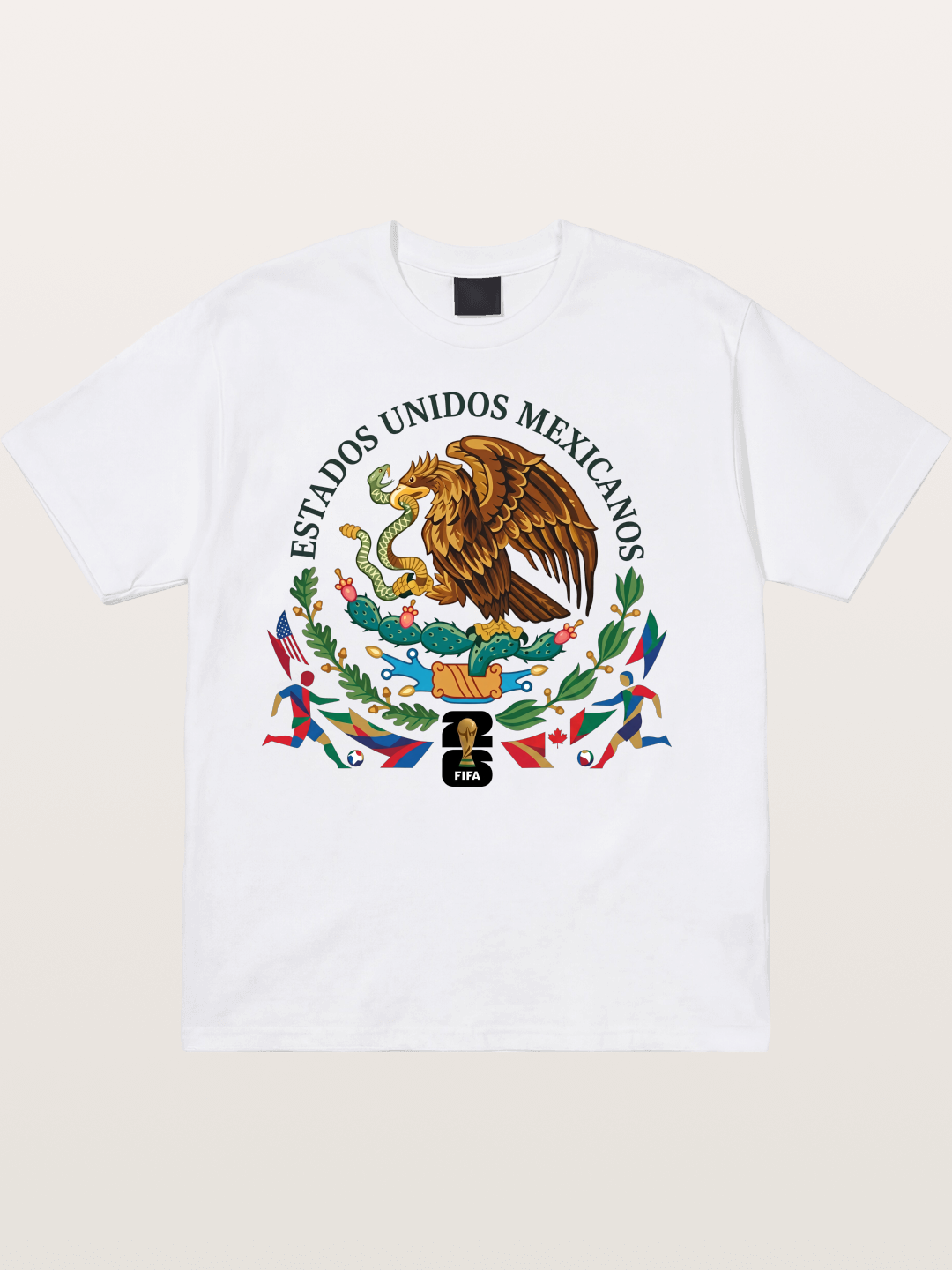 Mexican Eagle World Cup Art Cotton T-shirt