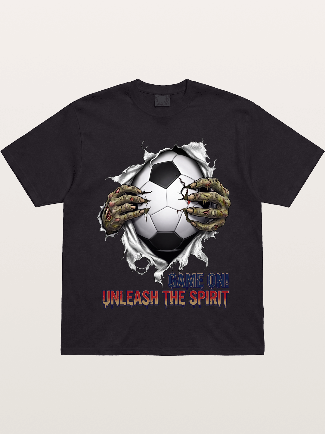 Zombie Claw Tear Soccer Print Gildan T-shirt