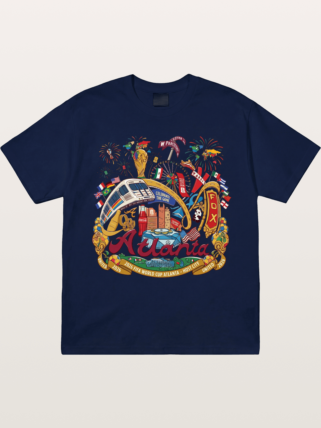 Atlanta 2026 World Cup Poster Gildan T-shirt