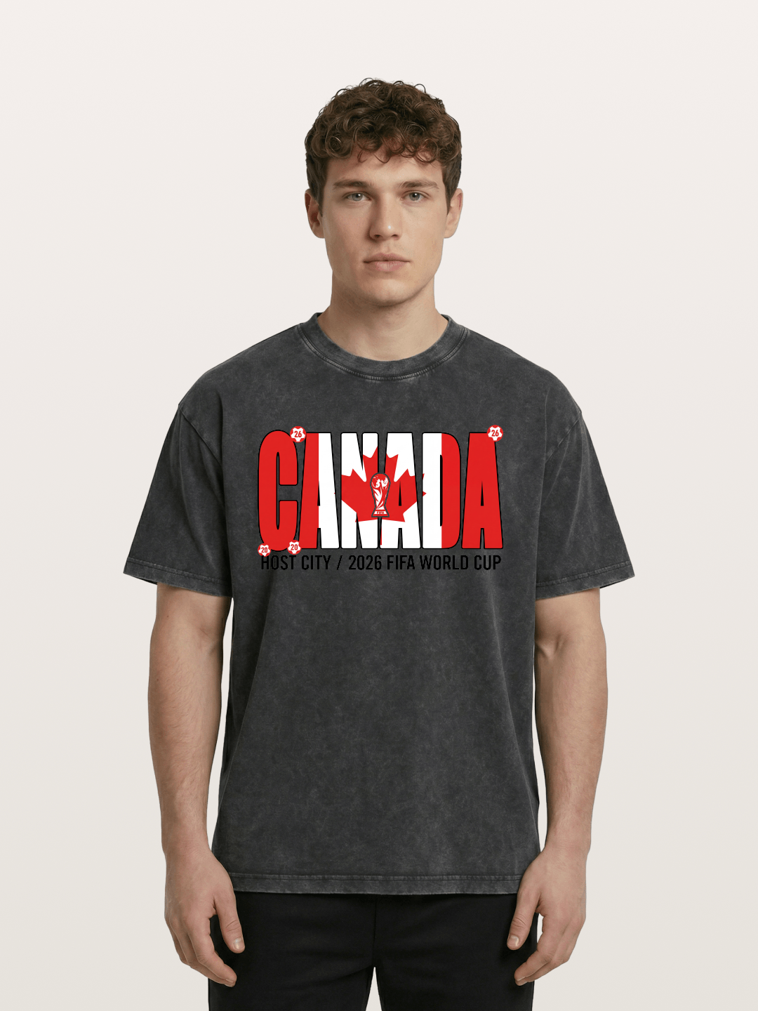 Canada 2026 World Cup Typography Washed T-shirt