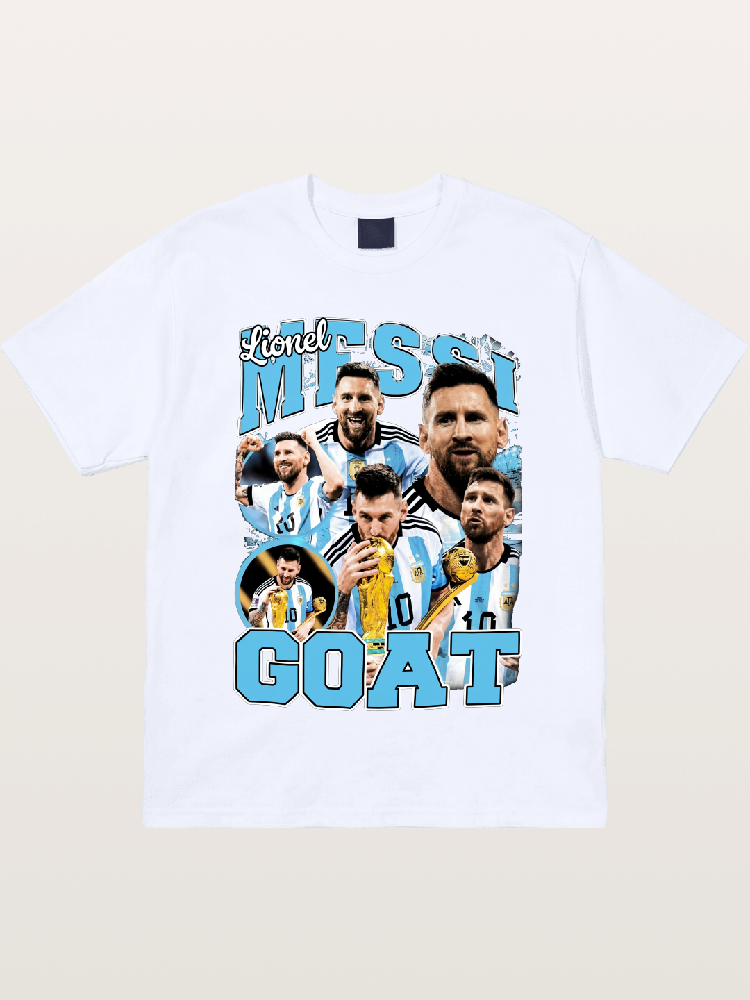 Lionel Messi GOAT Argentina Collage Gildan T-shirt