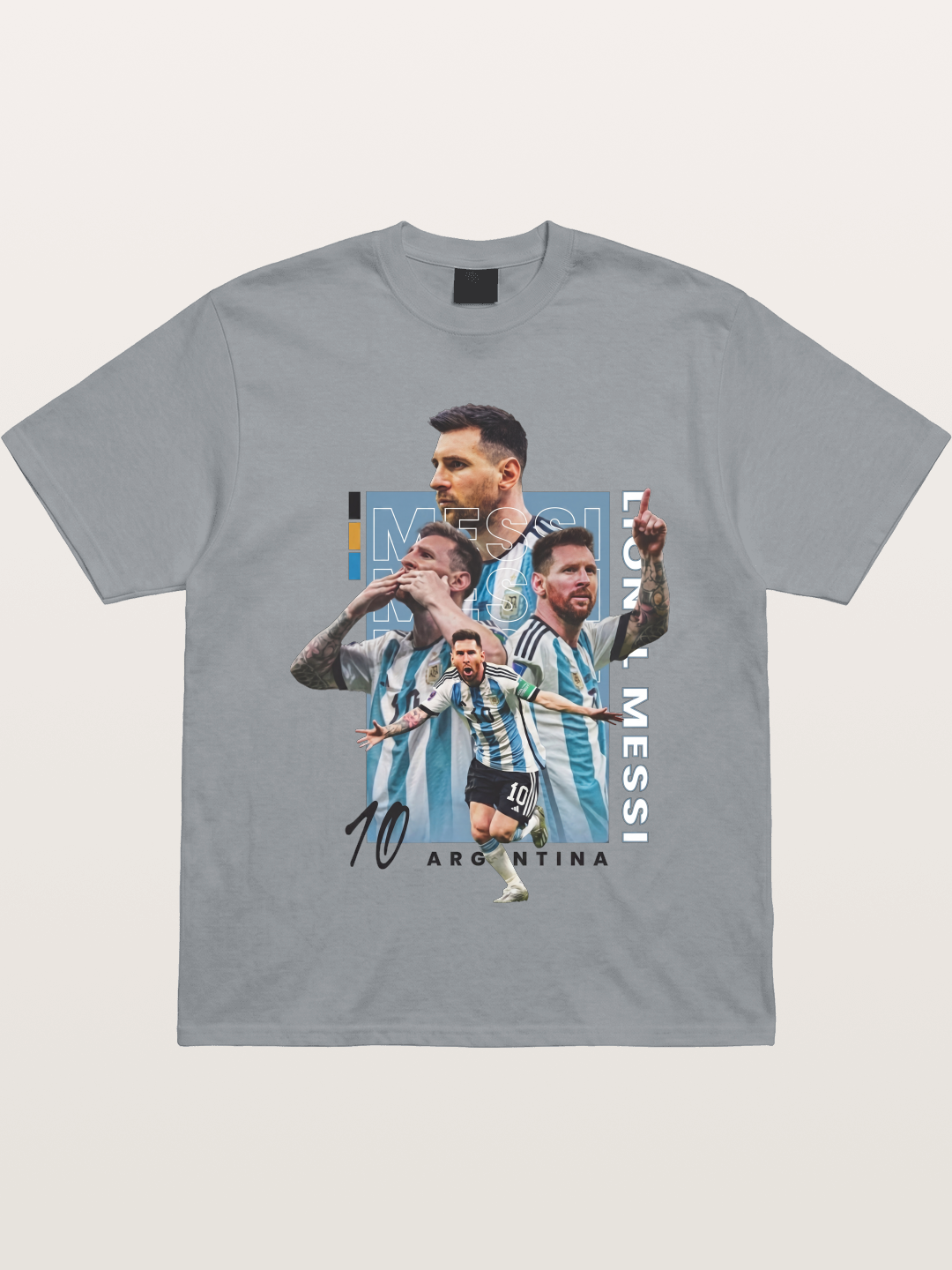 Messi Argentina Layered Collage Gildan T-shirt