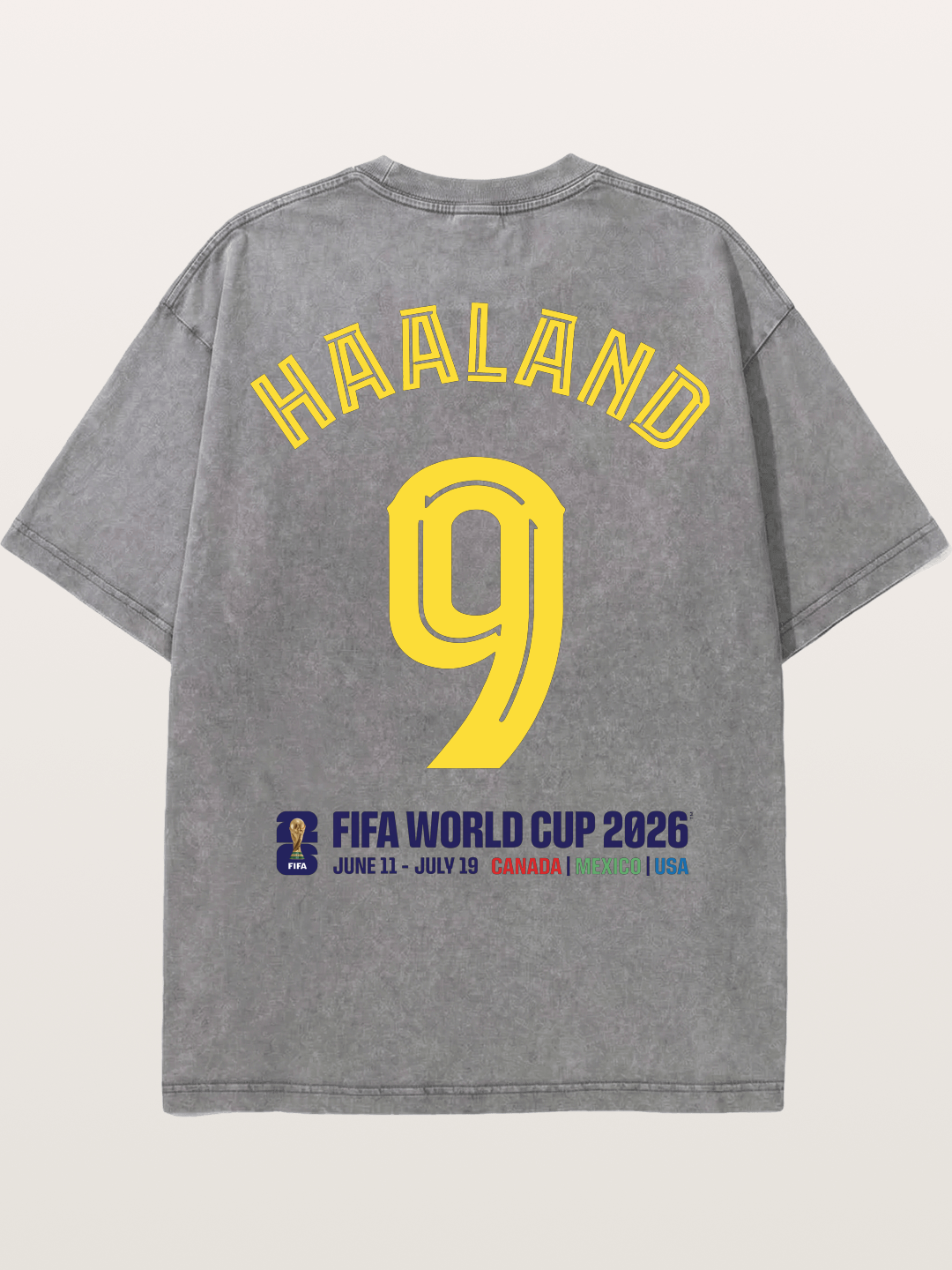 Haaland 9 World Cup 2026 Washed T-shirt