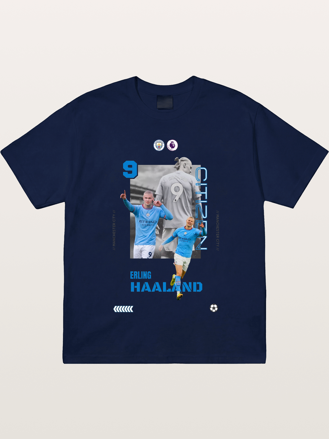 Haaland City Montage Print Gildan T-shirt