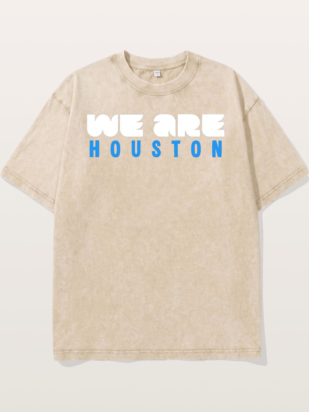 Houston Bright Blue Typo Washed T-shirt