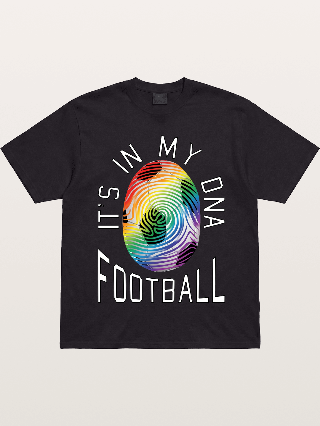 Football DNA Rainbow Print Gildan T-shirt