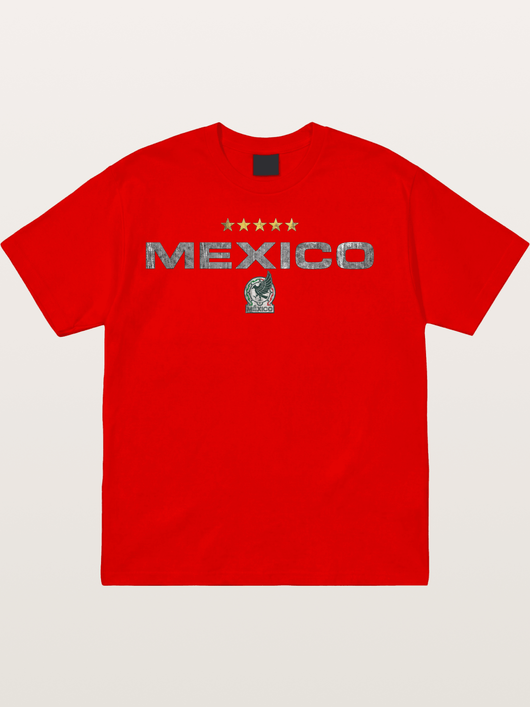 Mexico Football Retro Logo Cotton T-shirt