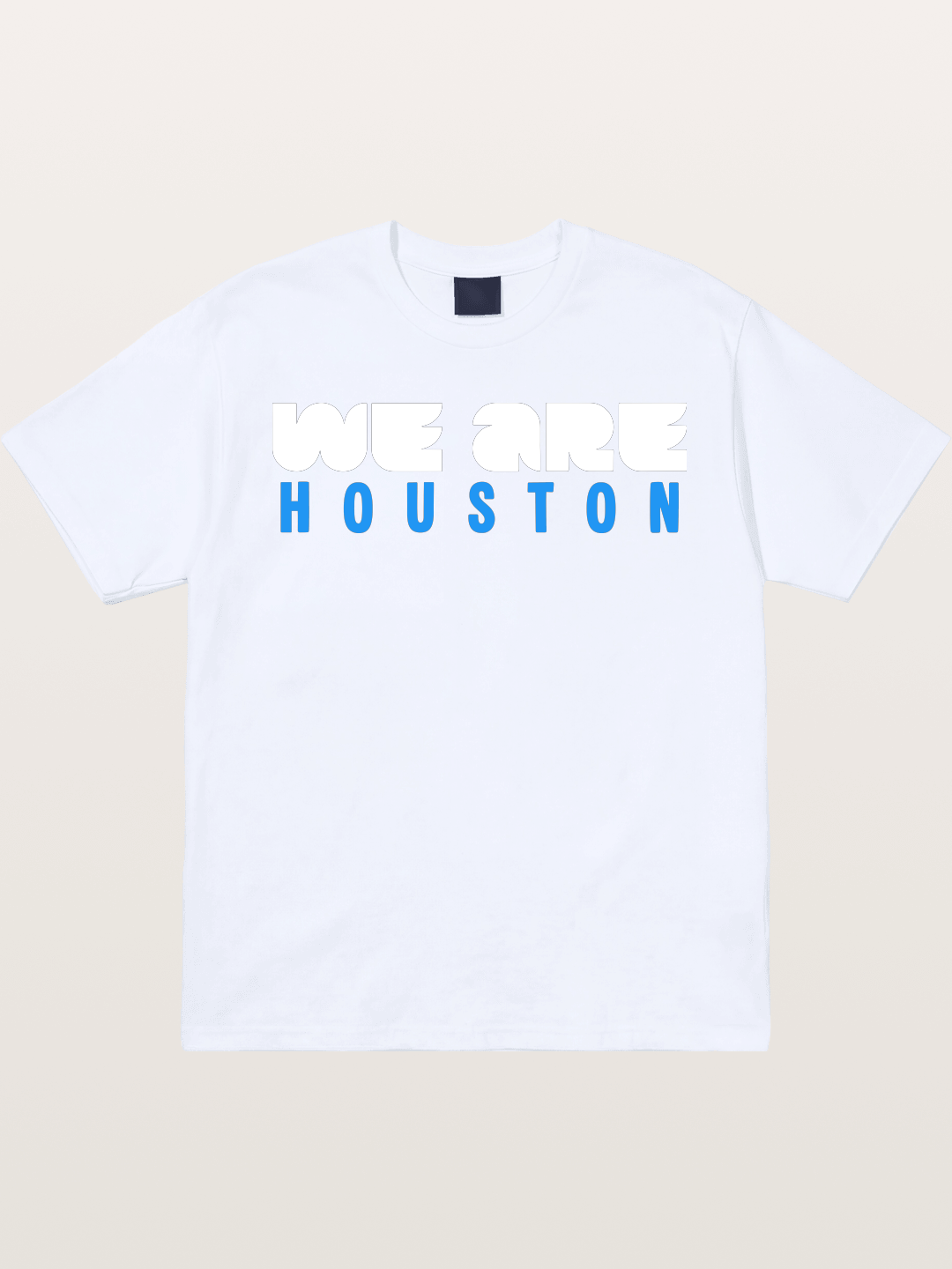 Houston Bright Blue Typo Gildan T-shirt