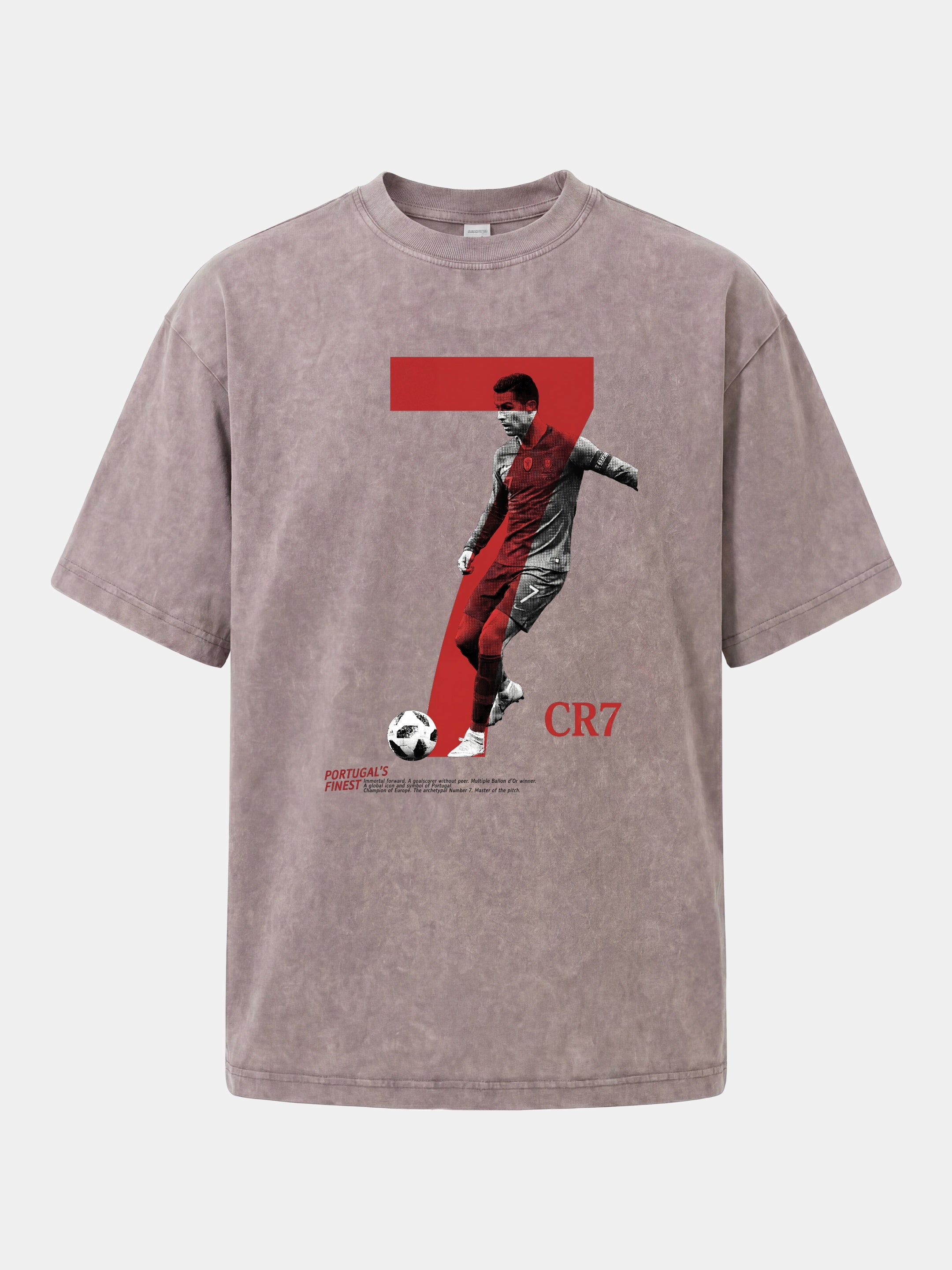 CR7 Portugal Split Portrait Washed T-shirt