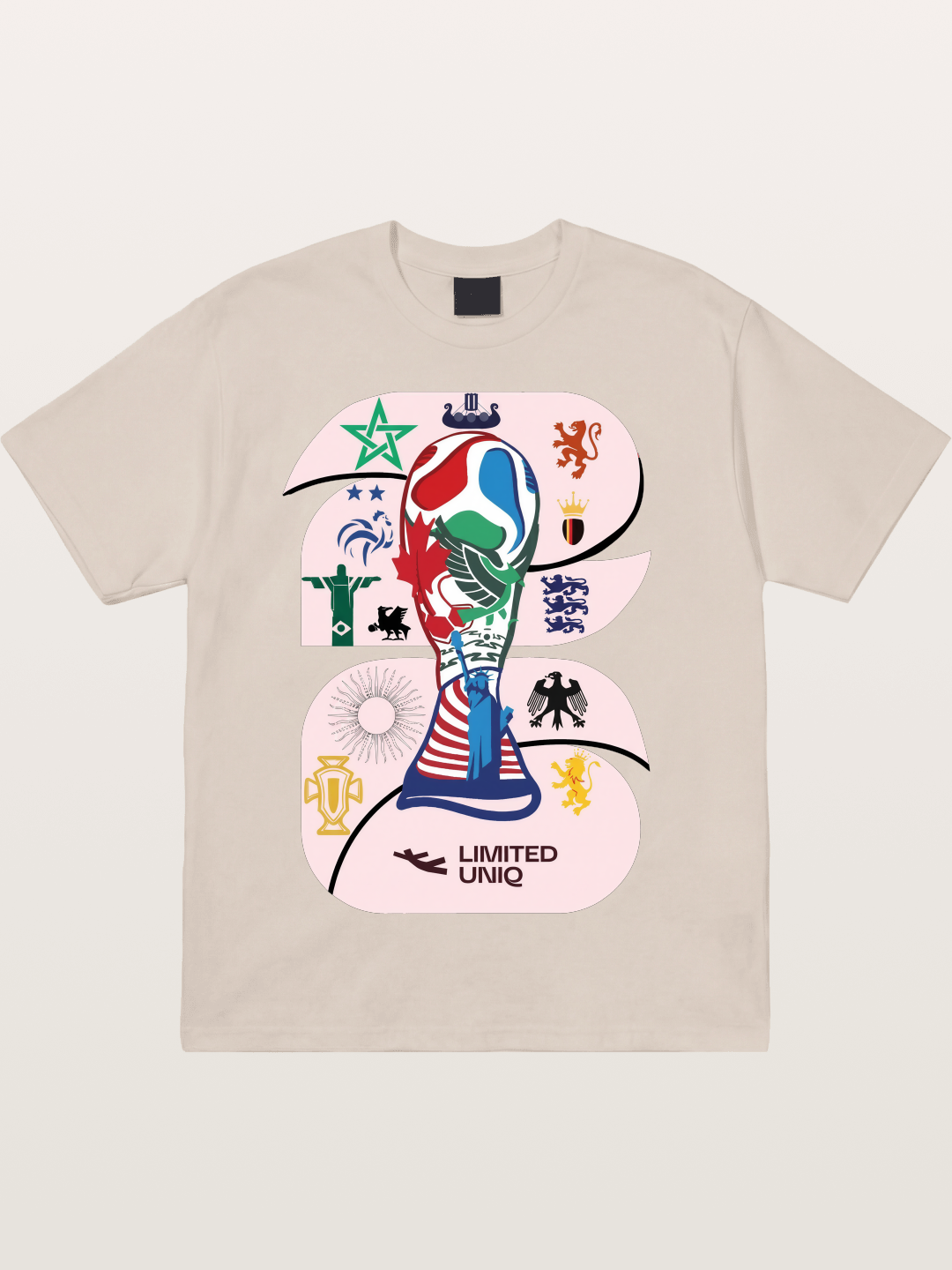 2026 World Cup Trophy Collage Cotton T-shirt