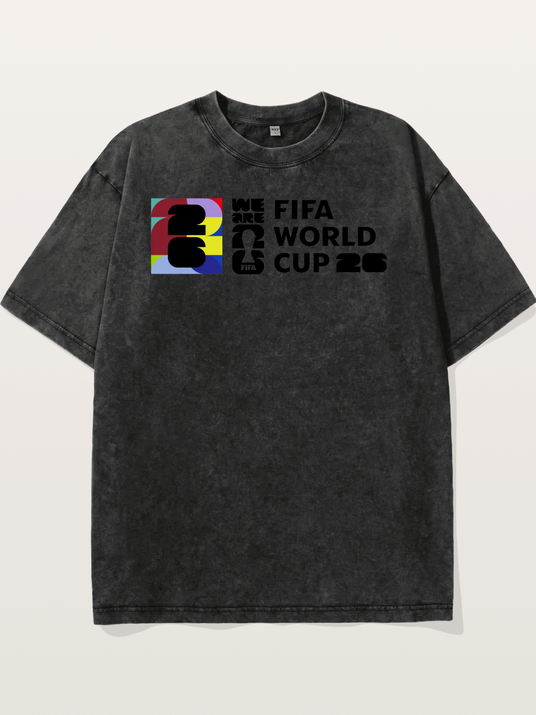 2026 World Cup Colorful Typo Washed T-shirt