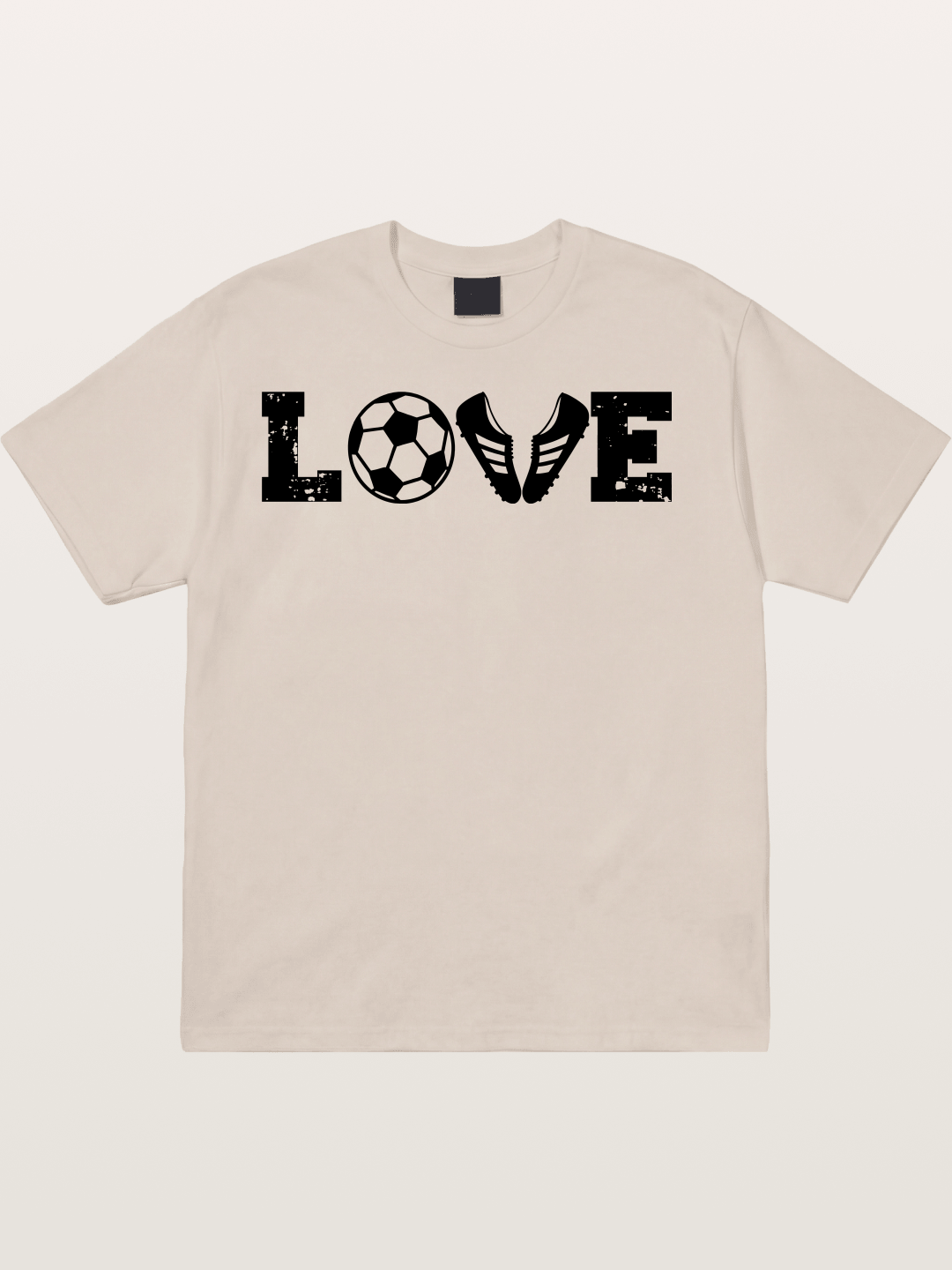 Soccer Love Wordmark With Cleats Cotton T-shirt