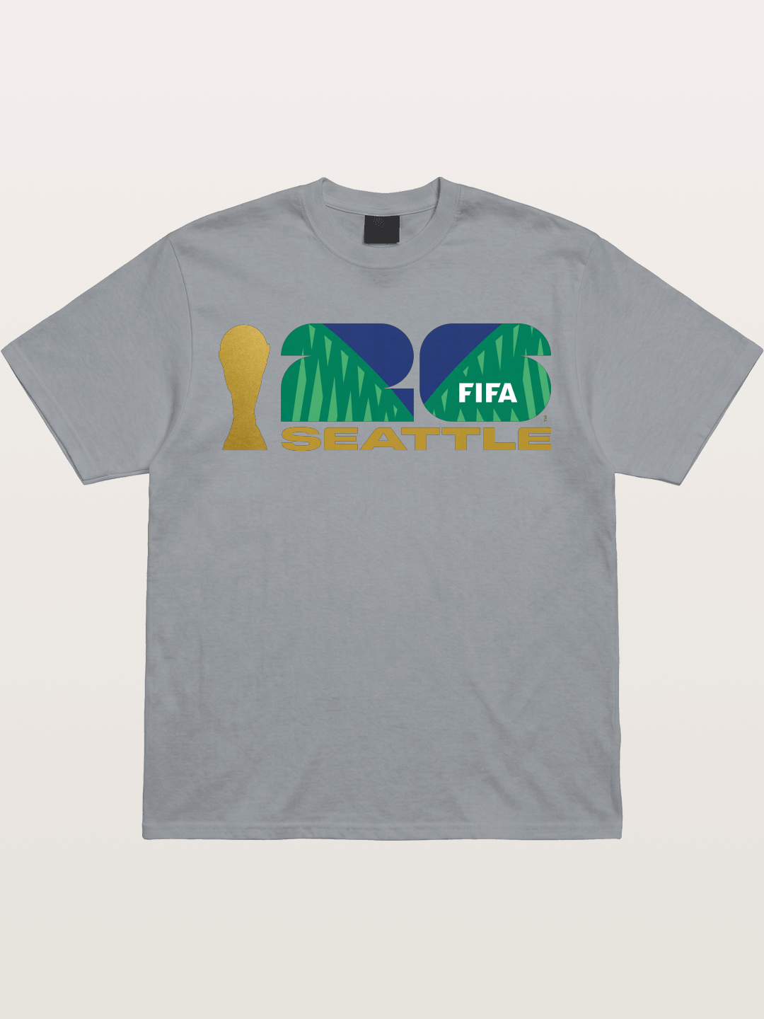 Seattle WC 2026 Gold Green Logo Gildan T-shirt