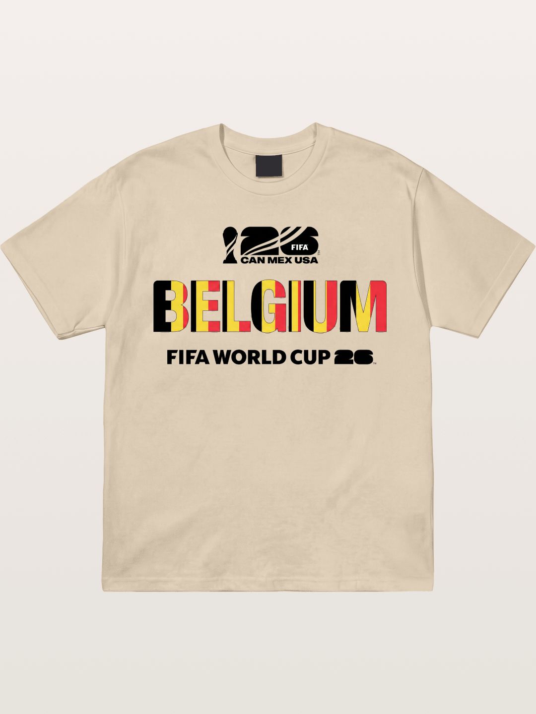Belgium 2026 Flag Pattern Print Gildan T-shirt