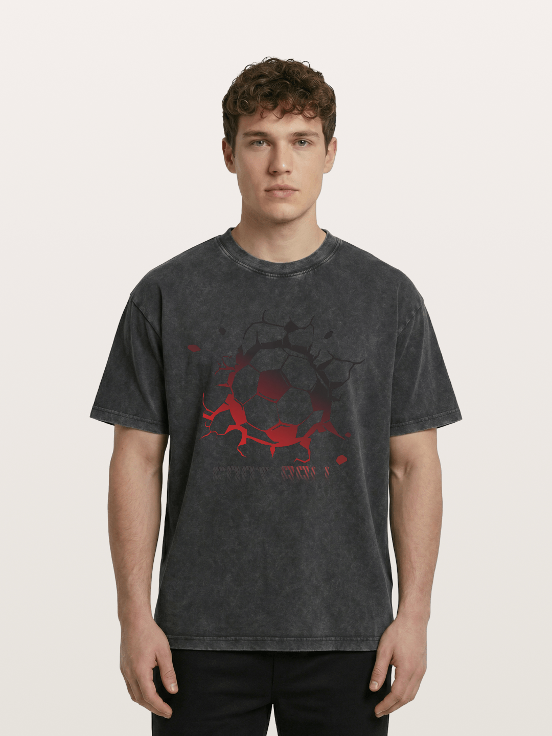 Football Crack Effect USA Style Washed T-shirt
