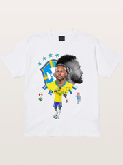 Neymar Multi Portrait Art Cotton T-shirt