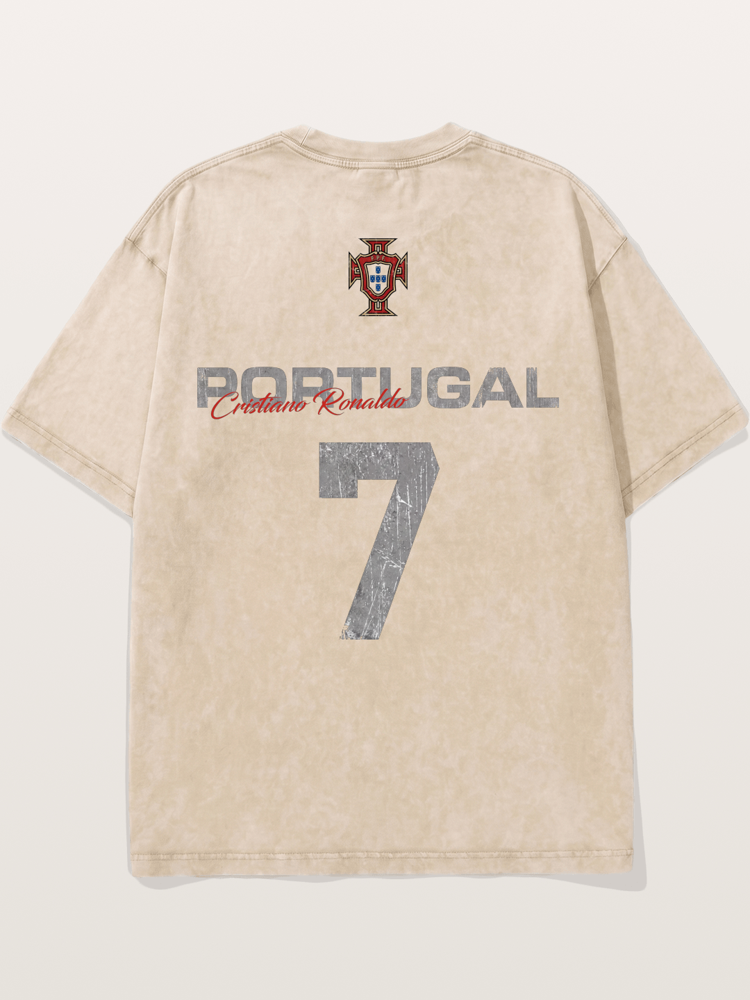 Portugal Ronaldo 7 Jersey Washed T-shirt