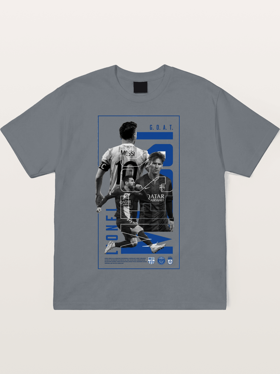 Messi GOAT Collage Poster Cotton T-shirt