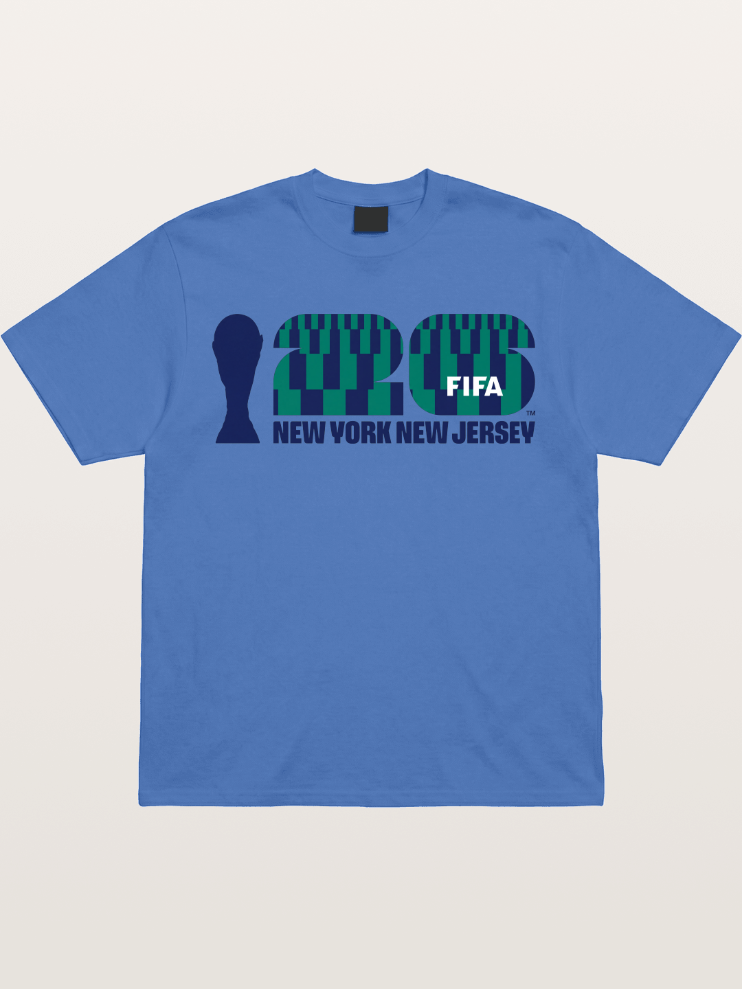 NYNJ WC 2026 Blue Geometric Logo Gildan T-shirt