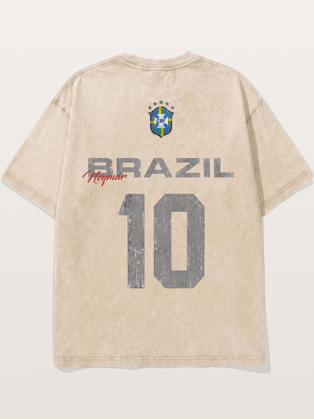Brazil Neymar 10 Vintage Washed T-shirt