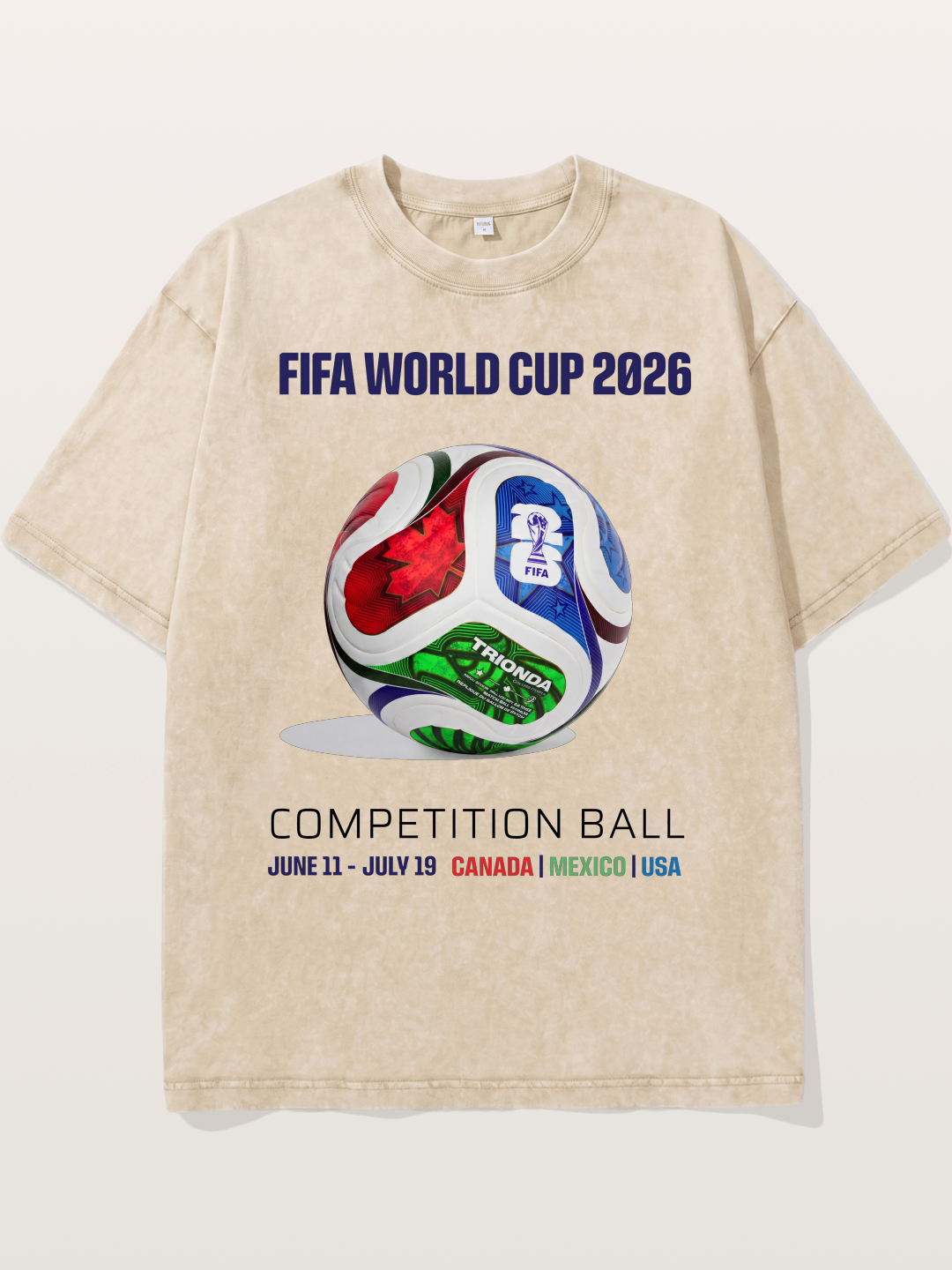 2026 World Cup Official Competition Ball Washed T-shirt