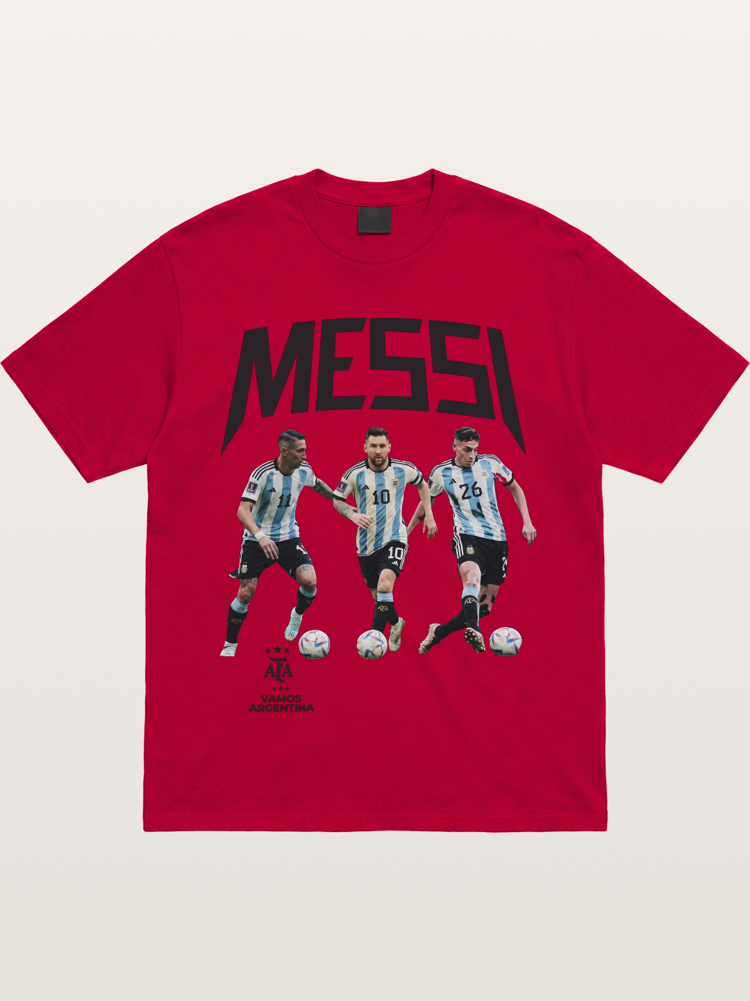 Messi Argentina Trio Soccer Players Gildan T-shirt