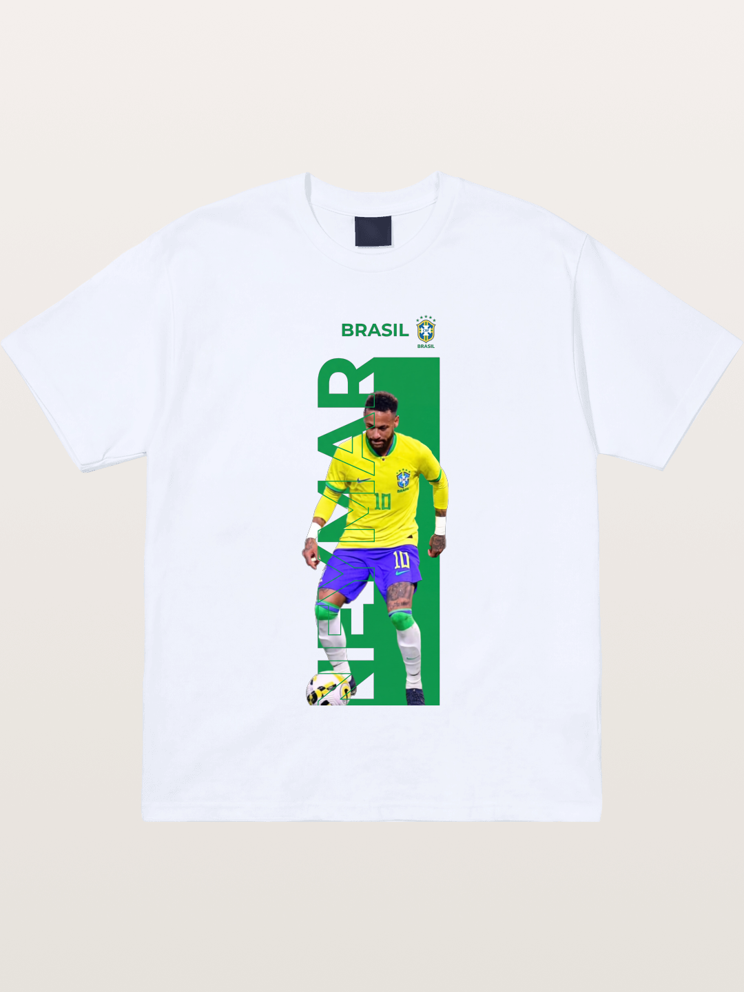 Neymar Brasil Jersey Print Gildan T-shirt