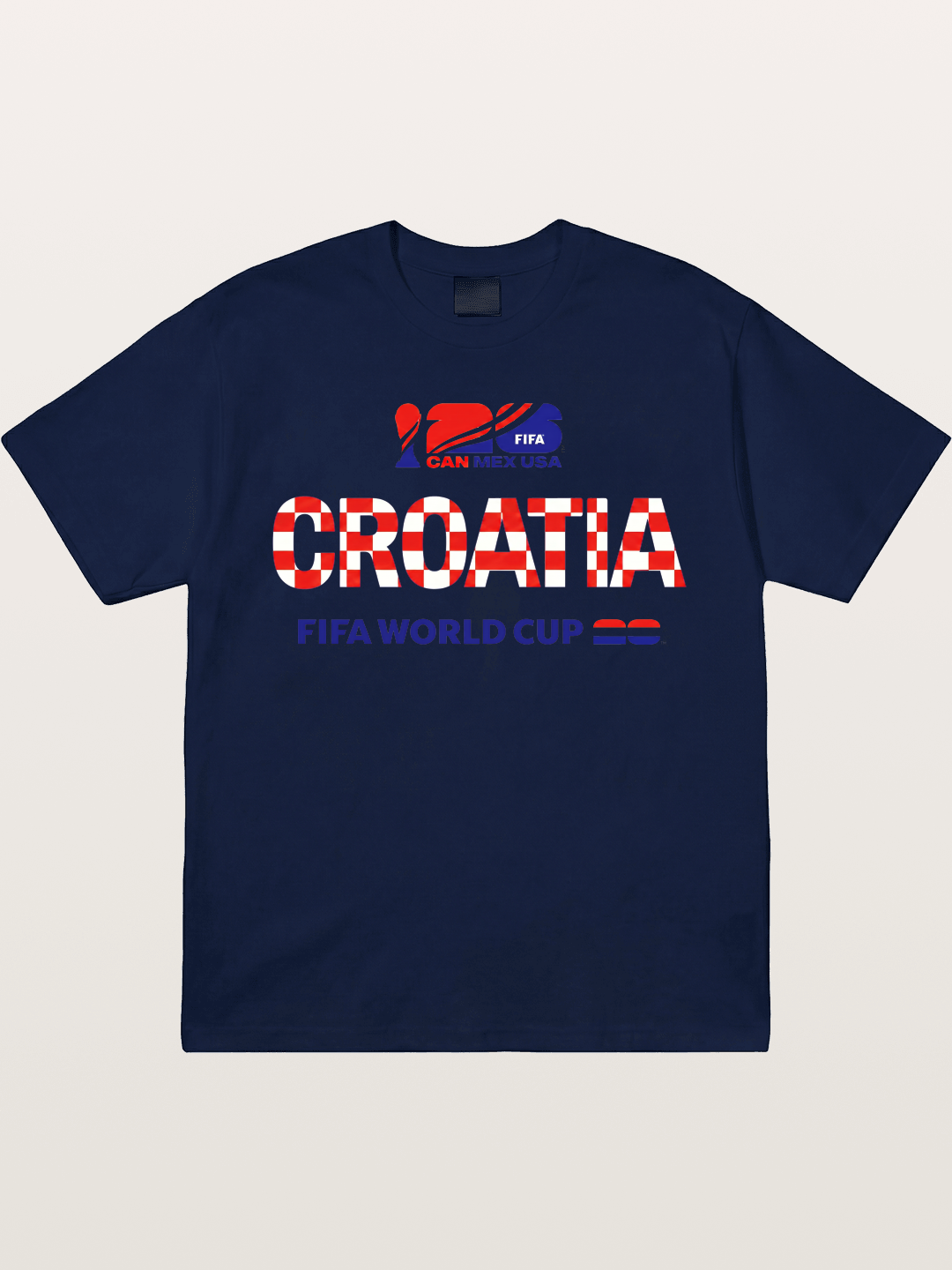 Croatia 2026 World Cup Typo Gildan T-shirt