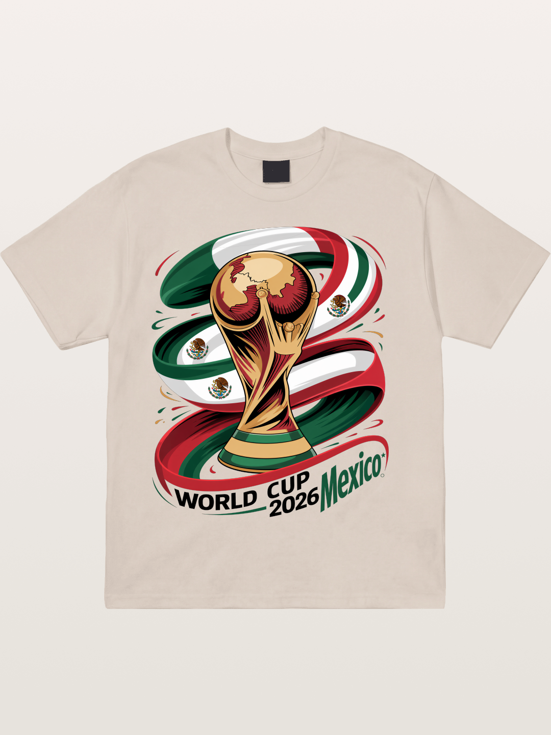 2026 Mexico WC Trophy Art Cotton T-shirt