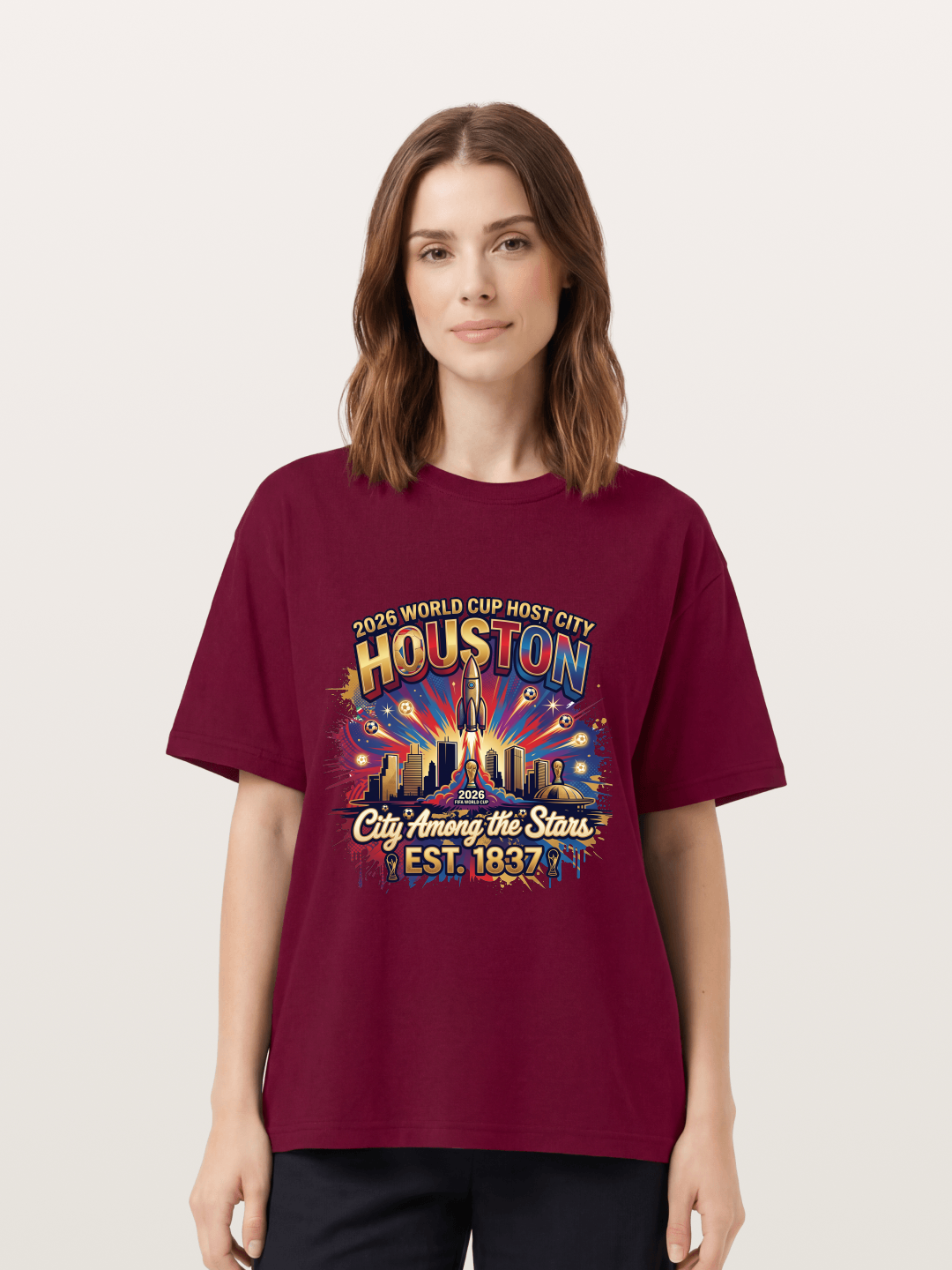 Houston 2026 Host City Art Gildan T-shirt