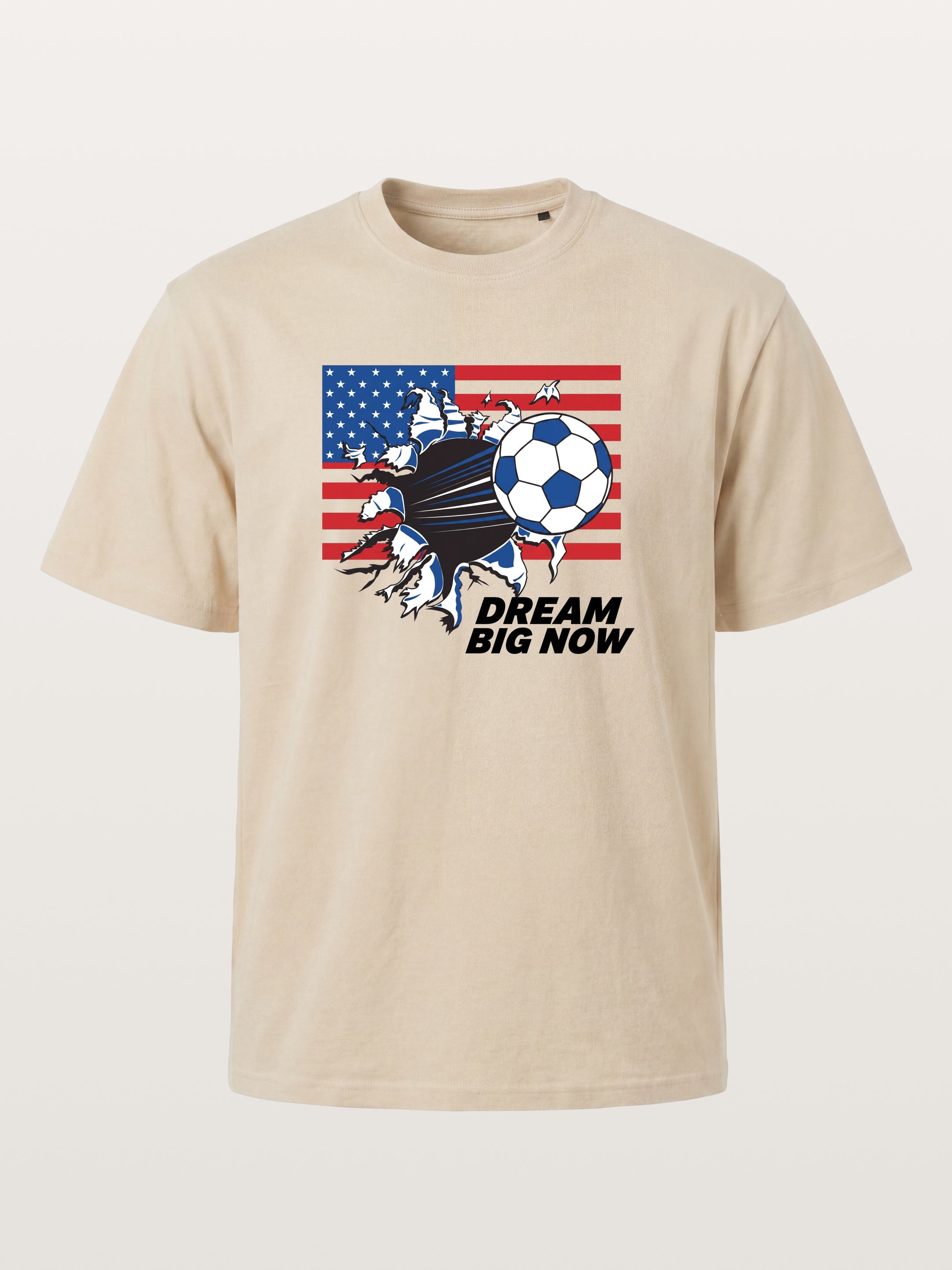 Torn Flag Soccer Explosion Design Gildan T-shirt