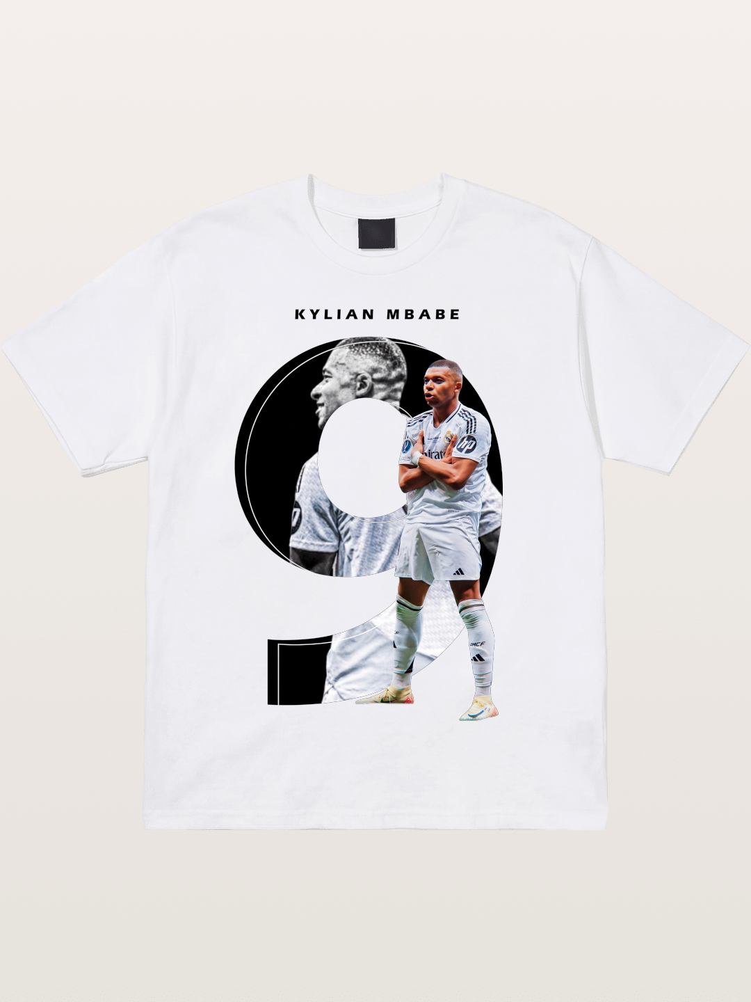 Mbappe Real Madrid Graphic Cotton T-shirt