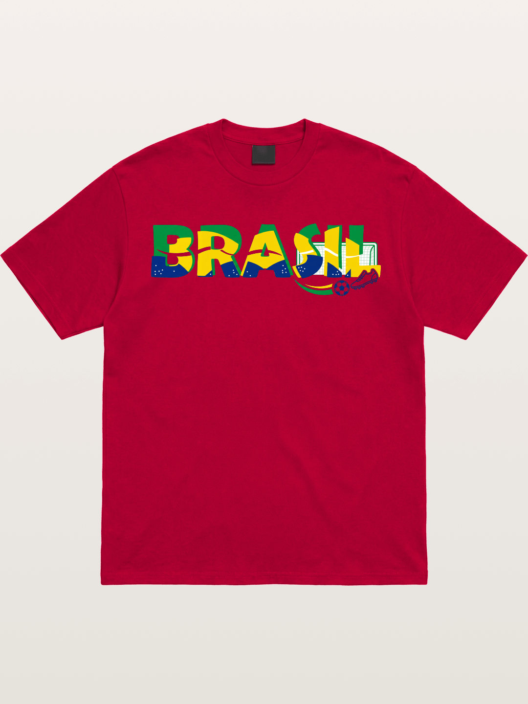Brasil Typo Soccer Badge Gildan T-shirt