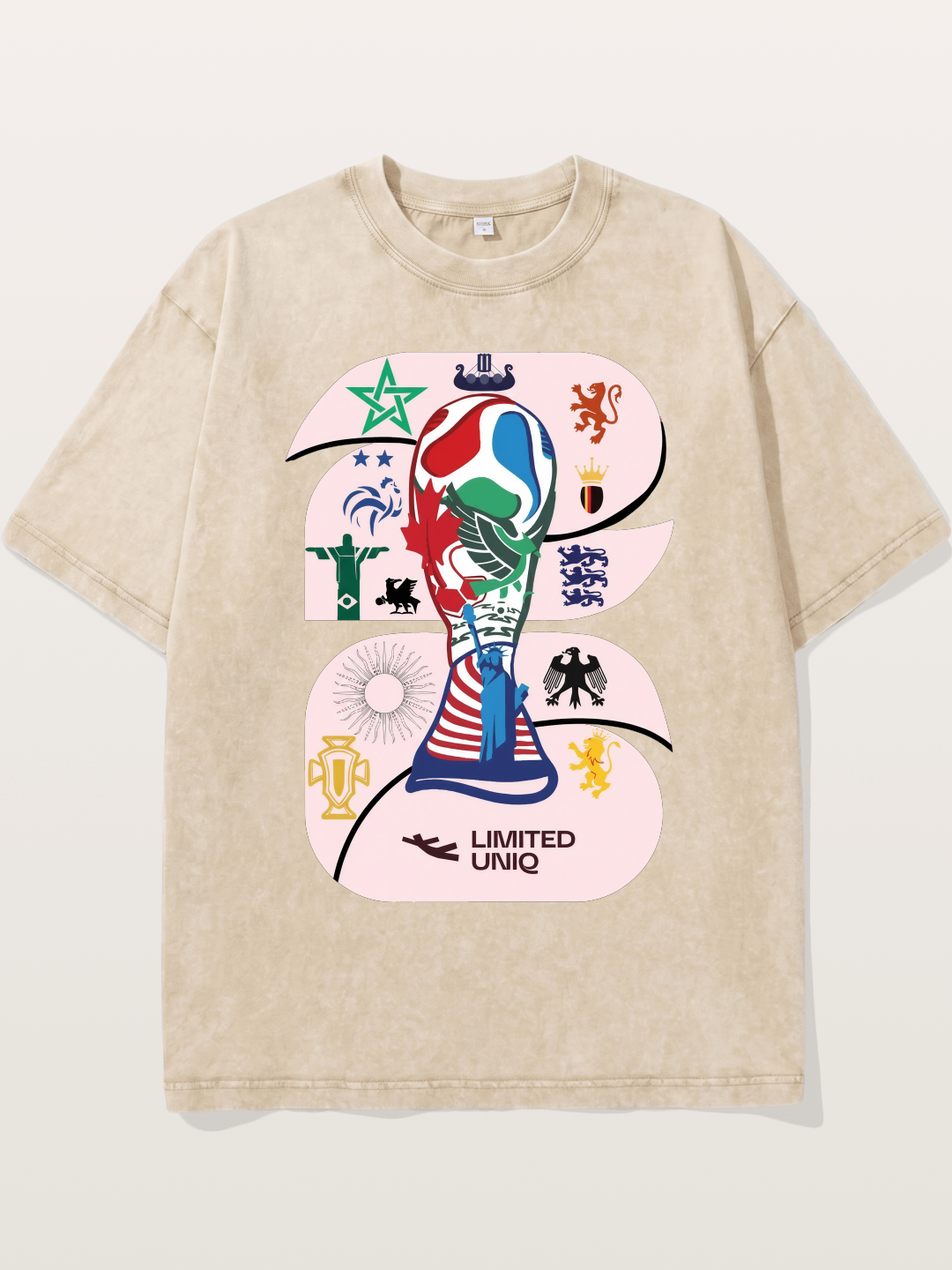 2026 World Cup Trophy Collage Washed T-shirt