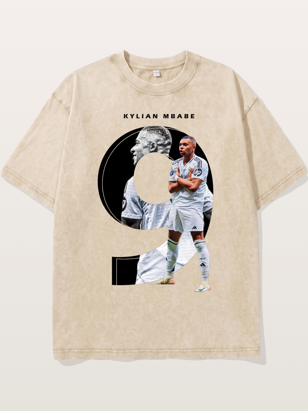 Mbappe Real Madrid Graphic Washed T-shirt