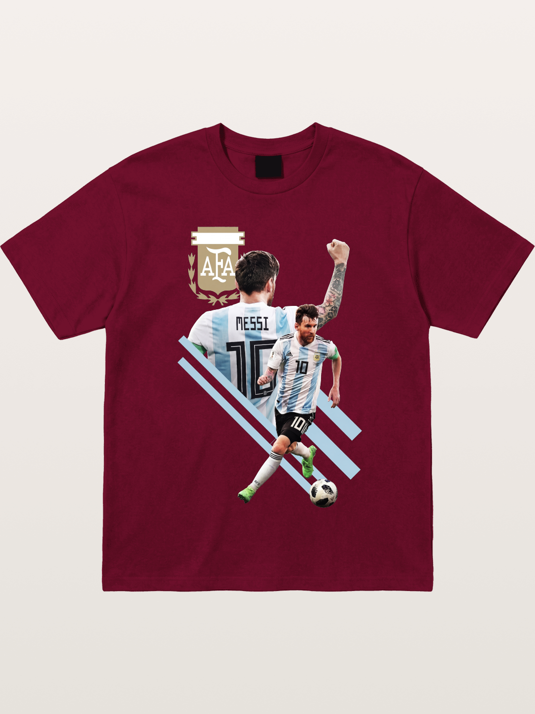 Messi Argentina Layered Art Gildan T-shirt