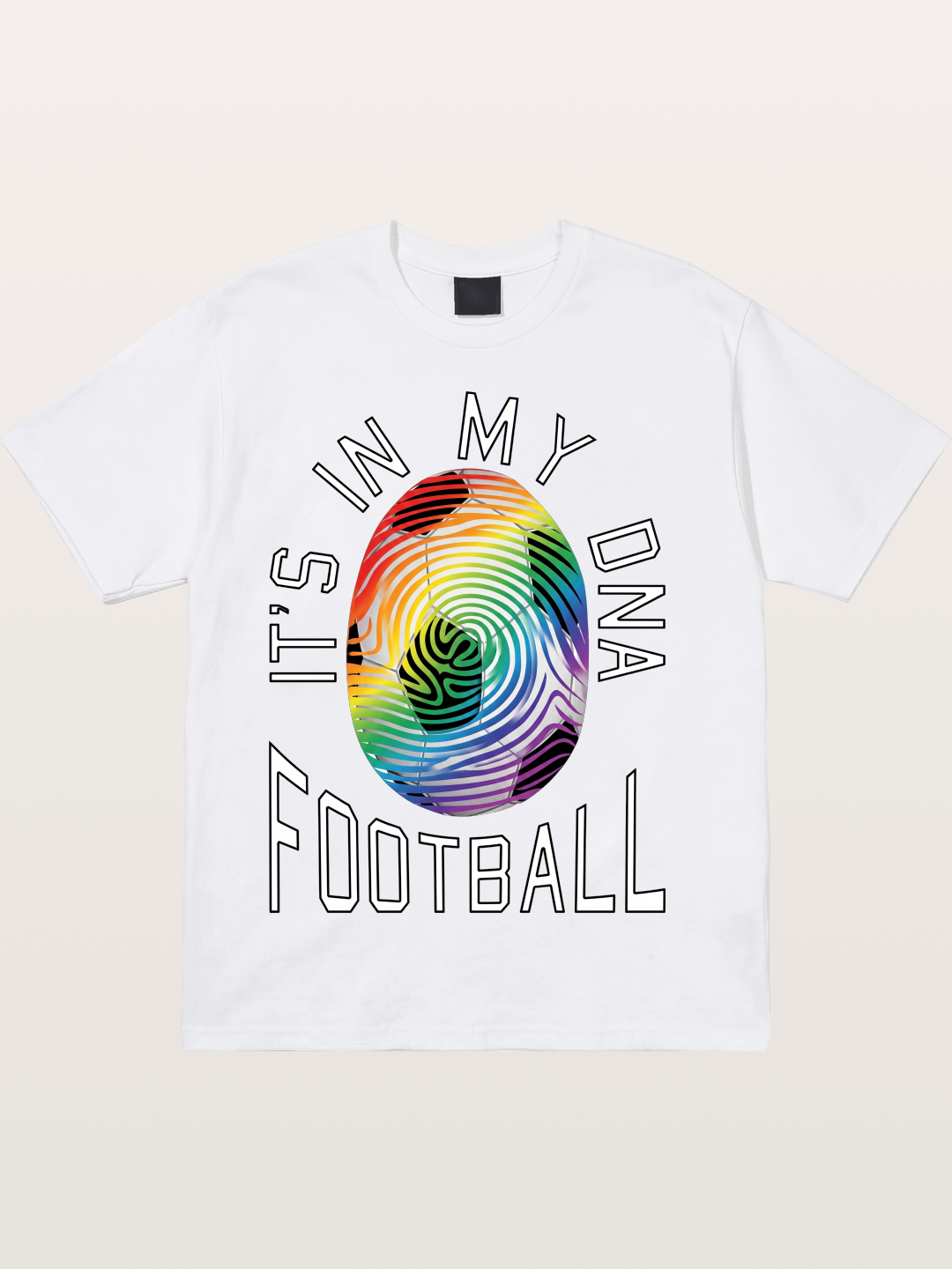 Football DNA Rainbow Print Cotton T-shirt