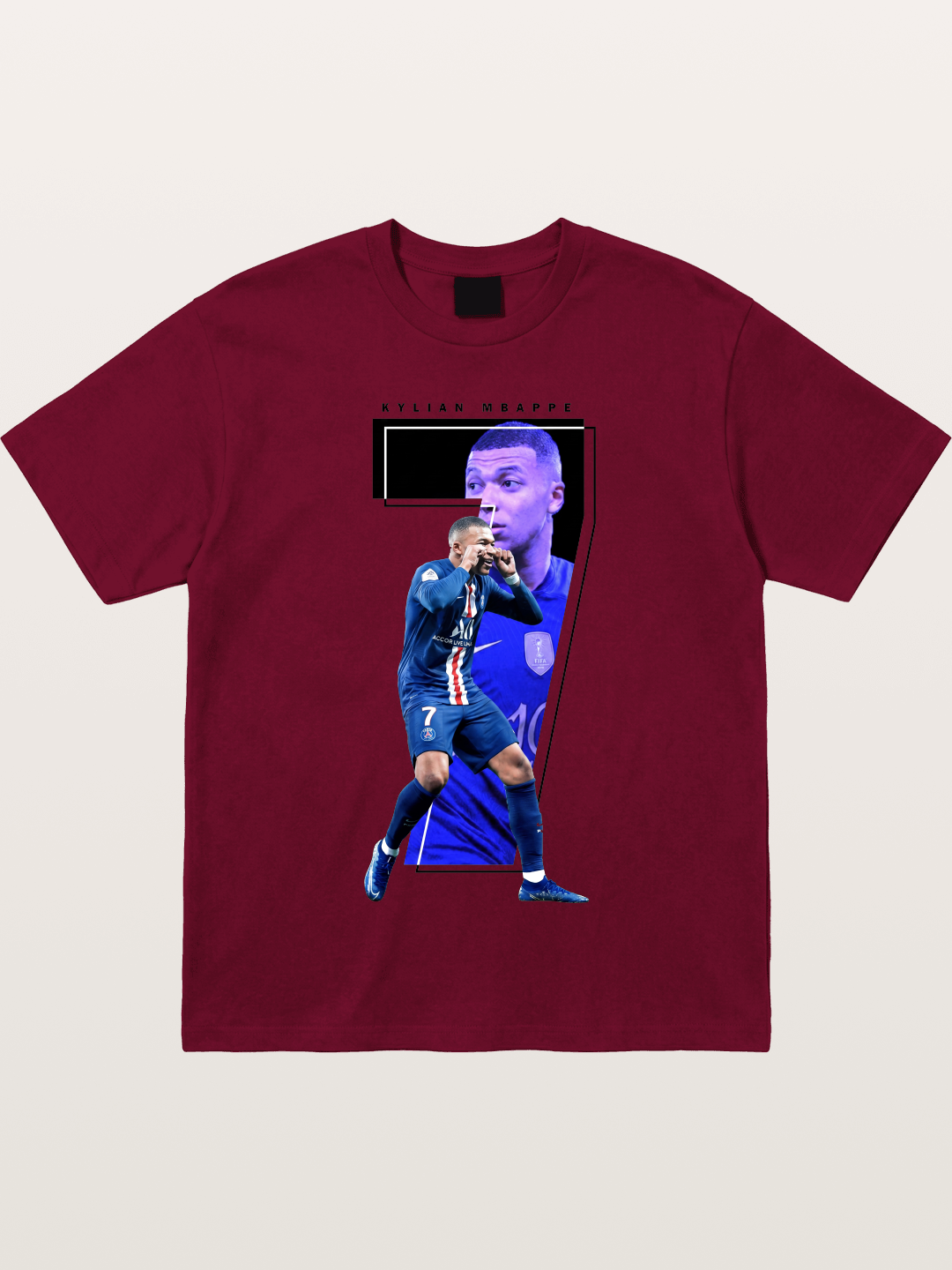 Mbappe Dual Portrait Collage Gildan T-shirt