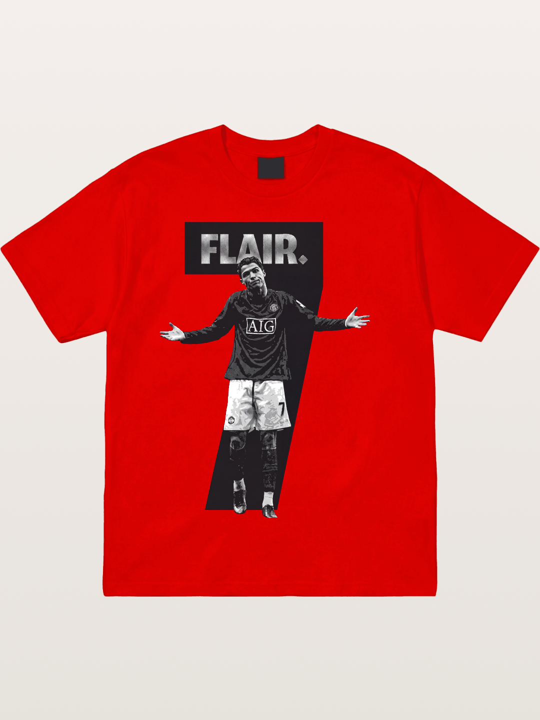 Ronaldo Black And White Number 7 Cotton T-shirt