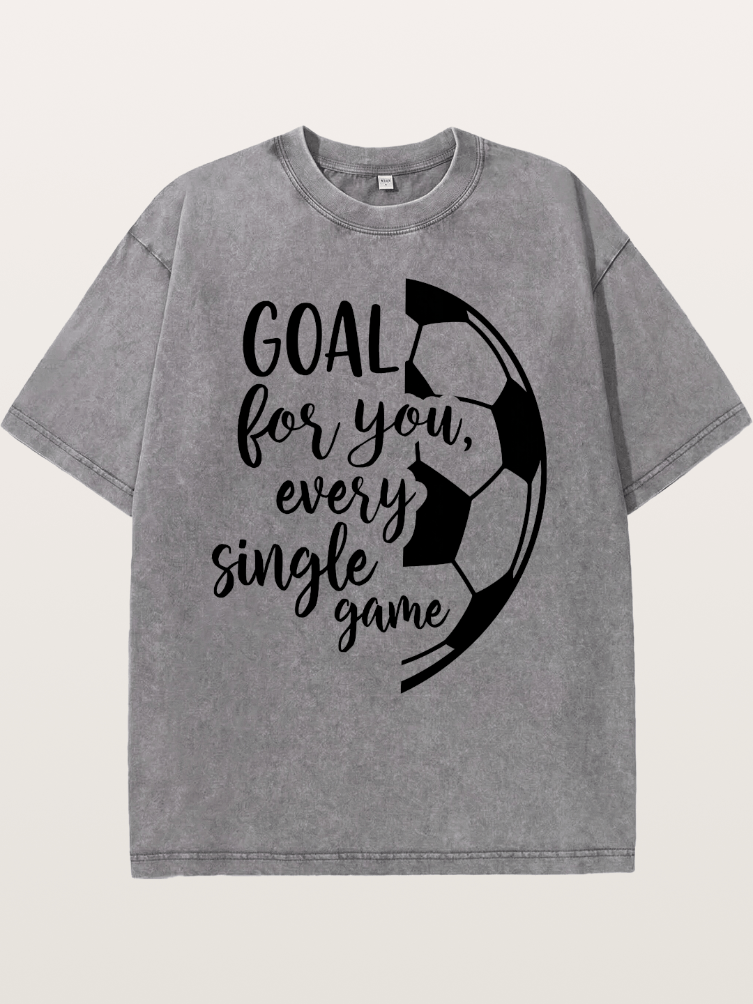 Goal For You Soccer Script Card Washed T-shirt