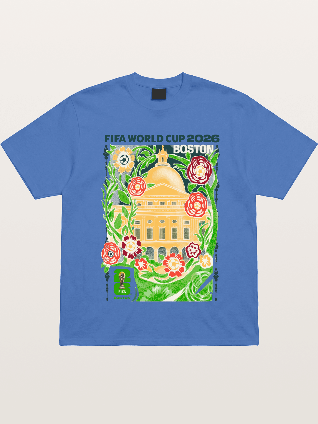 Boston WC 2026 Floral City Hall Art Gildan T-shirt