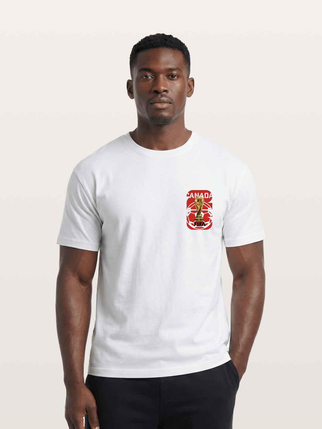 Canada World Cup Trophy Emblem Cotton T-shirt