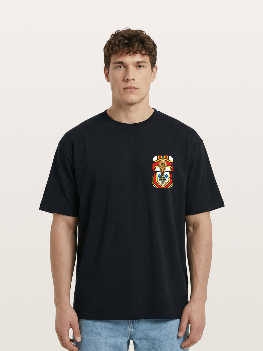Portugal World Cup Trophy Emblem Cotton T-shirt